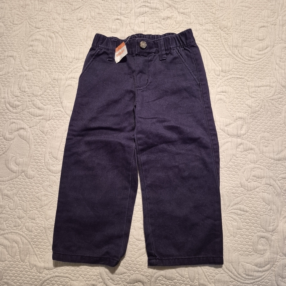Gymboree boys size 2T blue elastic waisted chino pants, NWT